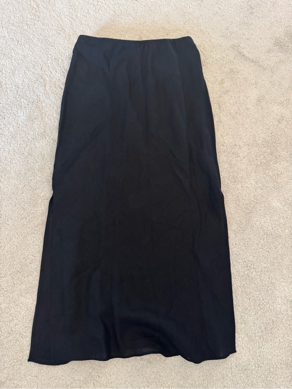 J. Crew Black Linen Skirt